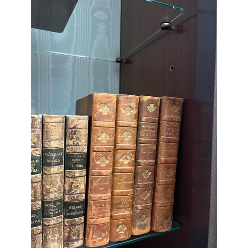 341 - Three Part Sets of Leather Bound Books, including Waverley Novels