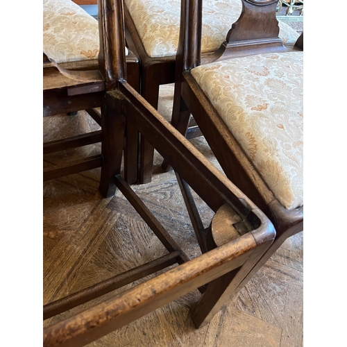 343 - Set of Four Georgian Mahogany Dining Chairs with Drop In Seats and Another Fifth Chair As Found (54 ... 