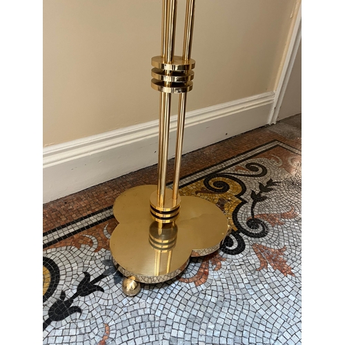 356 - Art Deco Brass Double Sided Lectern (43 cm W x 136 cm H x 36 cm D)