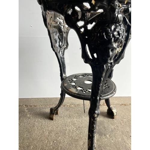 365 - Cast Iron Girls Head Table, No Top (45 cm W x 68 cm H)