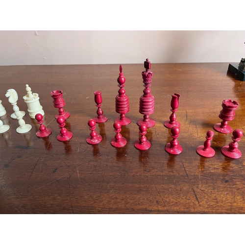 374 - Chess Set, Not Complete (Missing Pair of Knights)