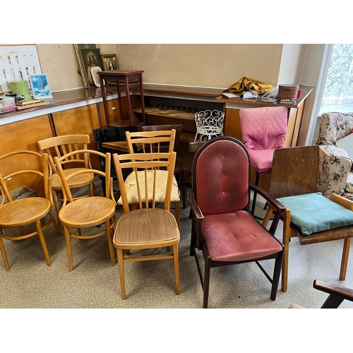 377 - Collection of Chairs etc. including Vintage Bentwoods