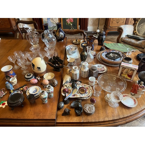 398 - Large Collection of Items in Bronze, Glass, Ceramic, Lustre Ware