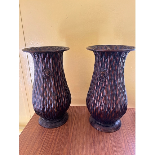 278 - Pair of Metal Patinated Umbrella Stands (34 cm W x 63 cm H)