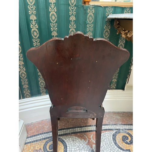 279 - Pair of William IV Mahogany Hall Chairs (40 cm W x 84 cm H x 40 cm D)