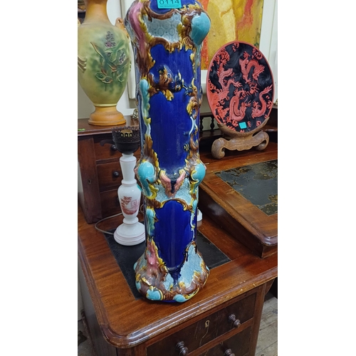 114 - 19th Century Majolica Stick Stand and Contents (61cm Tall)