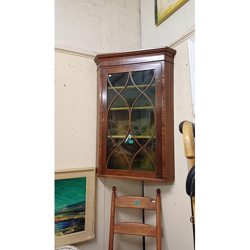 120 - Georgian Inlaid Mahogany Corner Cabinet