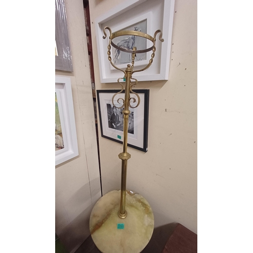 95 - Edwardian Marble and Brass Standard Lamp