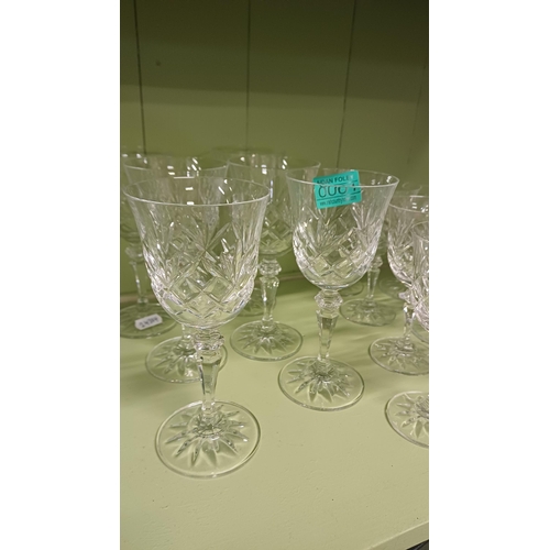 61 - Collection of Galway Crystal Wine Glasses (6+5+5)