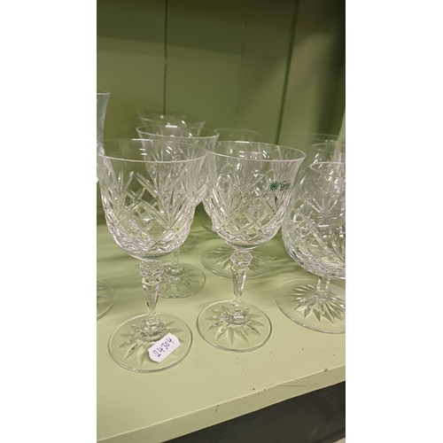 61 - Collection of Galway Crystal Wine Glasses (6+5+5)