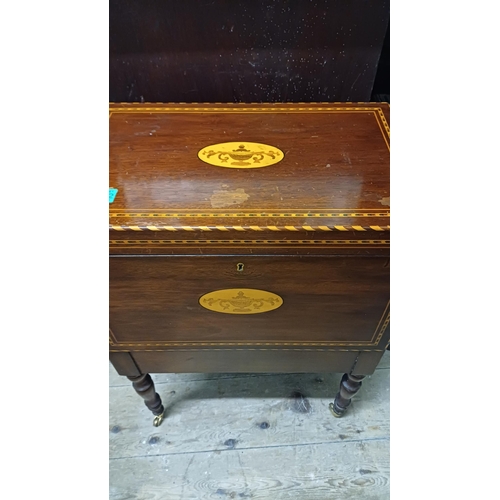 72 - Regency Style Inlaid Mahogany Cellarette - Interior not fitted