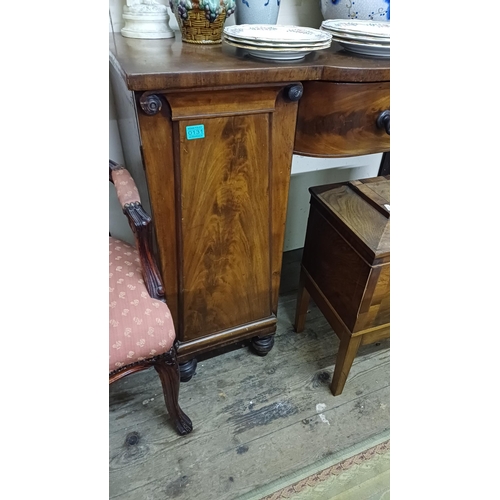 131 - Regency Mahogany Pedestal Sideboard - neat size