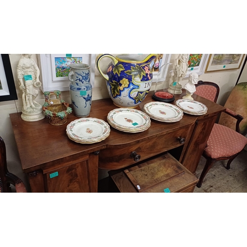 131 - Regency Mahogany Pedestal Sideboard - neat size