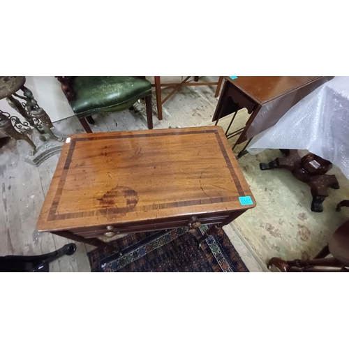 167 - Regency Mahogany Reading Table with Lift Up Top over 4 ring turned legs (losses)