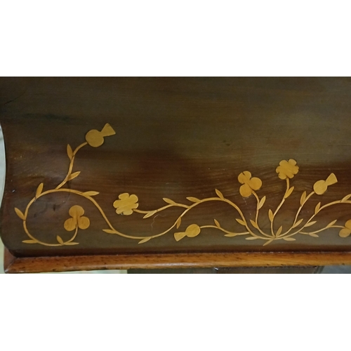 170 - 19th Century Killarney Wood Sewing Table Inlaid with Scenes of Muckross in Arubutus, Yew and Native ... 