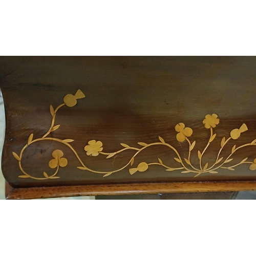 170 - 19th Century Killarney Wood Sewing Table Inlaid with Scenes of Muckross in Arubutus, Yew and Native ... 