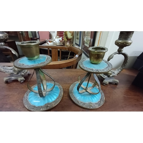 193 - Two Pairs of Decorative Candlesticks