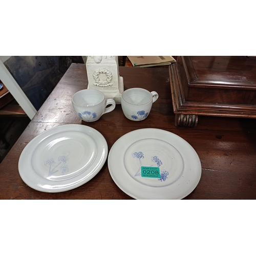 208 - Two Stephen Pearce Coffee Cups and Side Plates