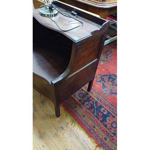 214 - Georgian Mahogany Bedside Commode - no bowl