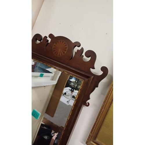 256 - Inlaid Mahogany Pier Mirror - Edwardian