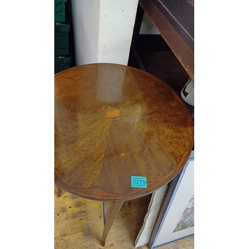 279 - Edwardian Inlaid Mahogany Lamp Table