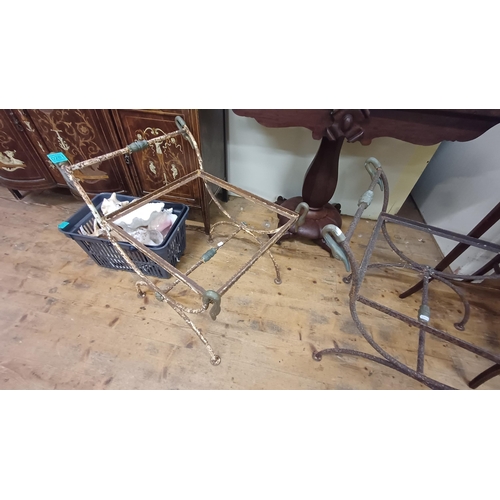 281 - Pair of Brass and Iron Garden Stools