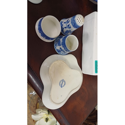 295 - Spode Jelly Mould, Mason's Jug and other Blue and White