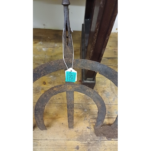 297 - Antique Iron Hardening Stand (losses)