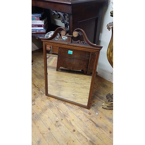 305 - Edwardian Inlaid Mahogany Mirror