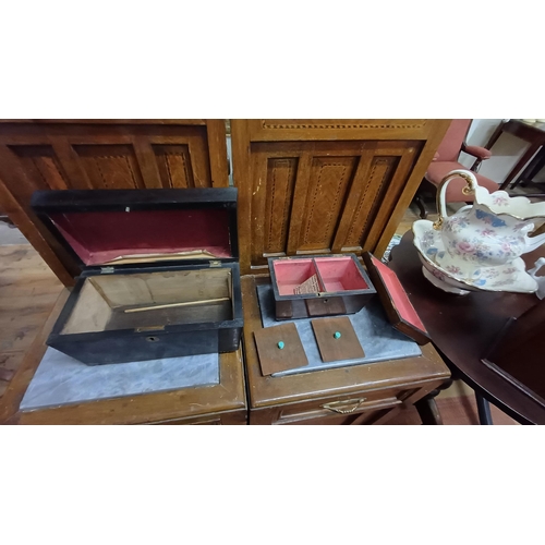 337 - Two 19th Century Rosewood Tea Caddies - one fitted