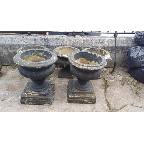 407 - 5 Concrete Garden Statuary Planters (41cm Tall)