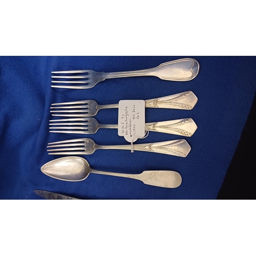 439 - Mixed lot of Cutlery including 4 German Art Deco Forks