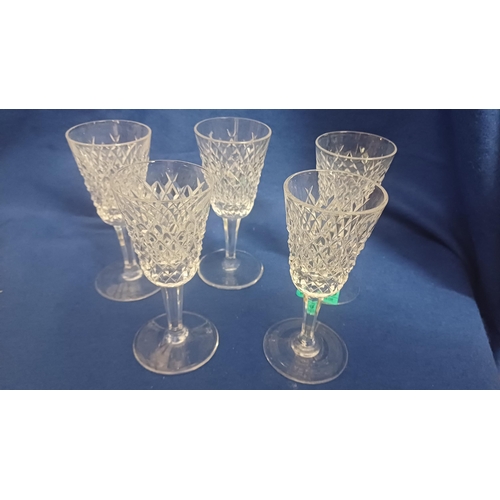 469 - Set of 5 Waterford Cut Glass Ports