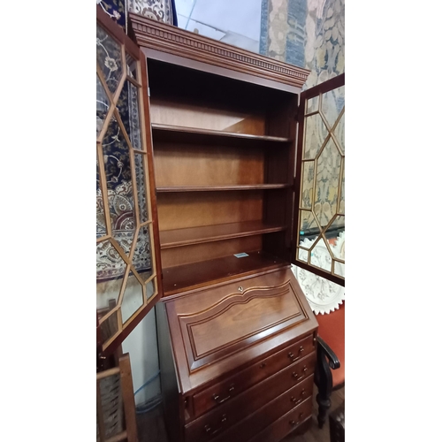 532 - Mahogany Bureau Bookcase