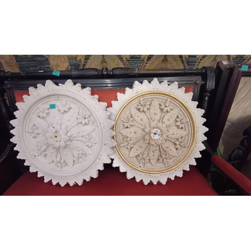 535 - Two Plastercast Ceiling Roses