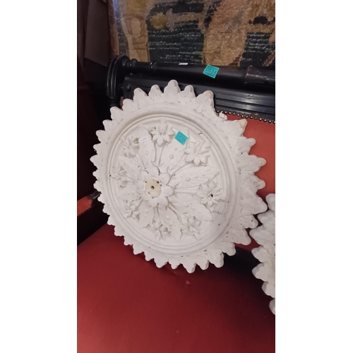 535 - Two Plastercast Ceiling Roses