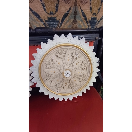 535 - Two Plastercast Ceiling Roses