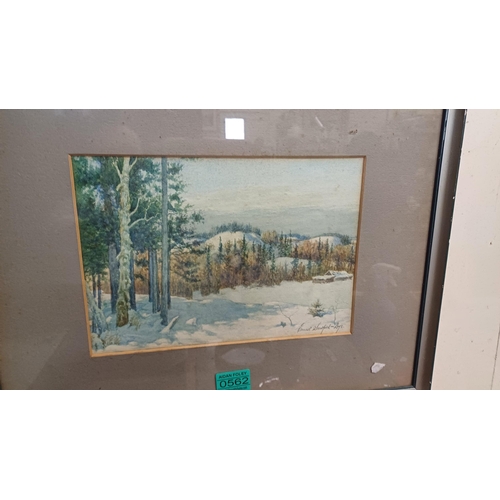 562 - Two Framed Watercolours of Landscapes