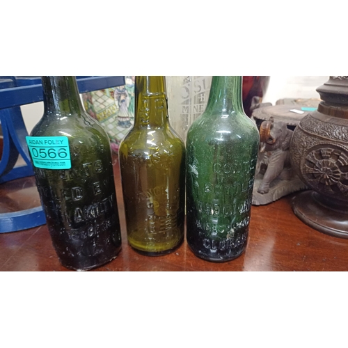 566 - Three old Mineral Bottles 