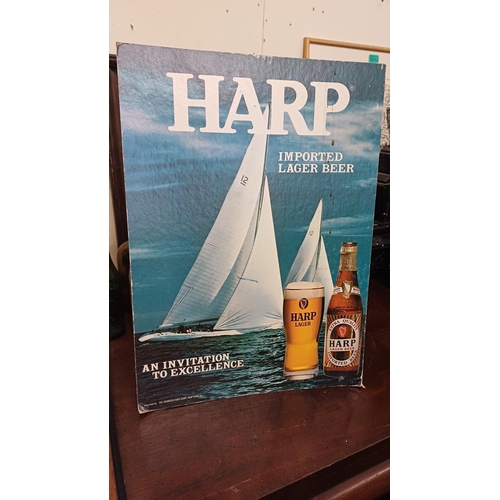 577 - Harp Lager Showcard - cardboard