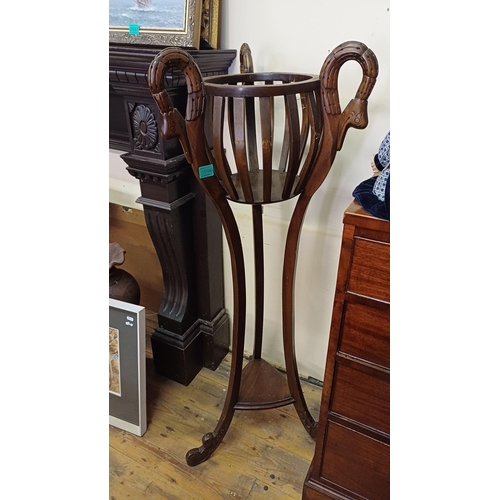 596 - Pair of Mahogany Jardiniere Stands