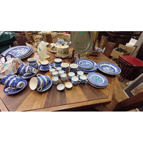 623 - Mixed lot of Blue and White Dinnerware including some Spode Coffee Cans