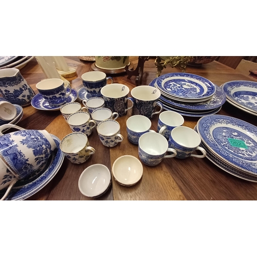 623 - Mixed lot of Blue and White Dinnerware including some Spode Coffee Cans