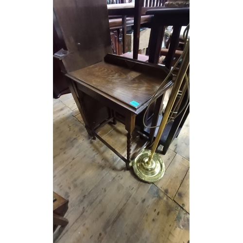 648 - Edwardian Oak Hall Table