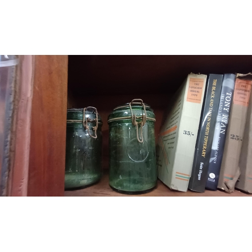 661 - Six Vintage Glass Food Storage Jars