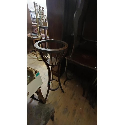 685 - Two Edwardian Occasional Tables and a Jardiniere Stand (for polishing)