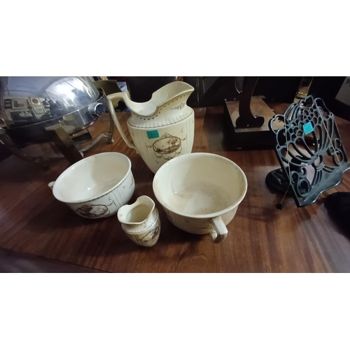 689 - Minton China 4 Piece Toilet Set