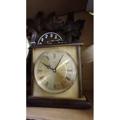 697 - Box lot of Clocks and Barometers