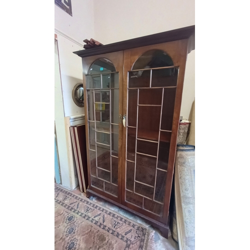 612 - Georgian Style 2 Door Bookcase with 2 Full Height Astragal Glazed Doors