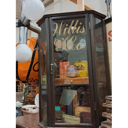 111 - Wills & Co. old Shop Corner Counter Top Cabinet (83cm Tall)